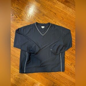 Cutter & Buck CB WindTec Navy Golf/Outdoor V-Neck Windbreaker Jacket - Size 3XLT